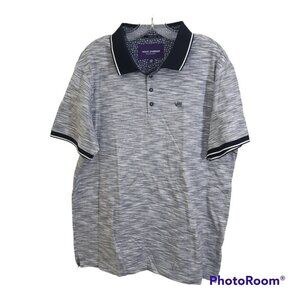 Vincent DAmerique Polo Shirt Mens XXL Gray Heathered Cotton Georges St-Pierre